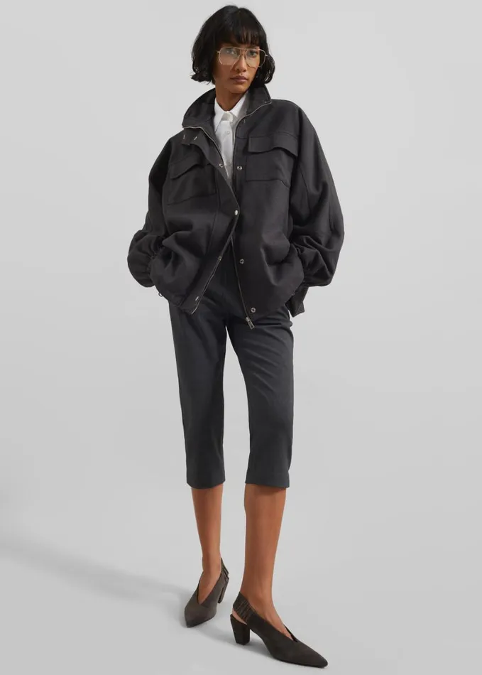Outerwear Women The Frankie Shop Monroy Utility Jacket 8211 Charcoal