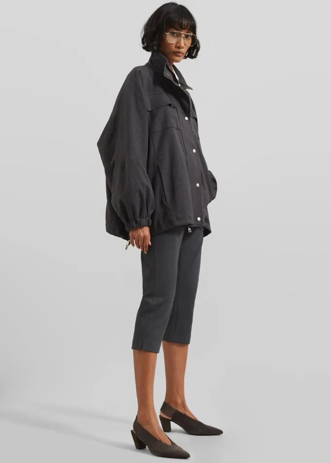 Outerwear Women The Frankie Shop Monroy Utility Jacket 8211 Charcoal