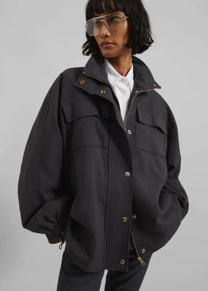 Outerwear Women The Frankie Shop Monroy Utility Jacket 8211 Charcoal