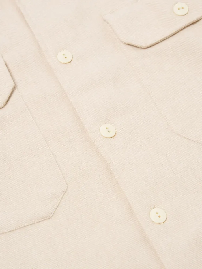 Overshirts Men Universal Works Universal Works LS Utility Shirt In Ecru Alaska Cotton