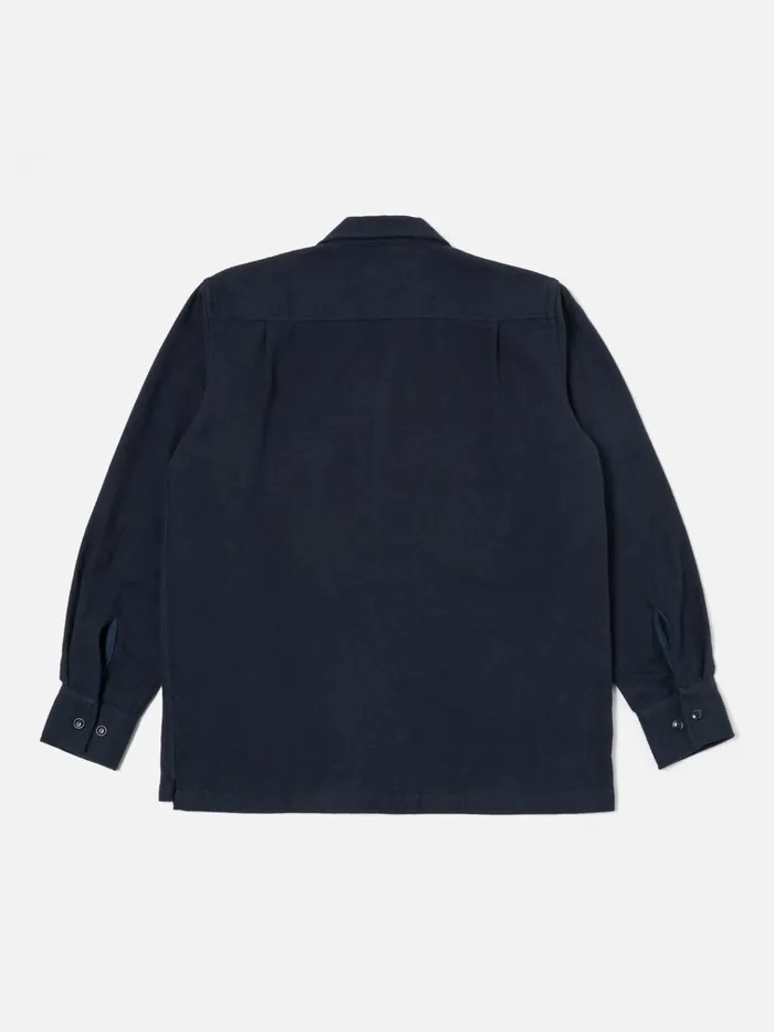 Overshirts Men Universal Works Universal Works LS Utility Shirt In Navy Alaska Cotton