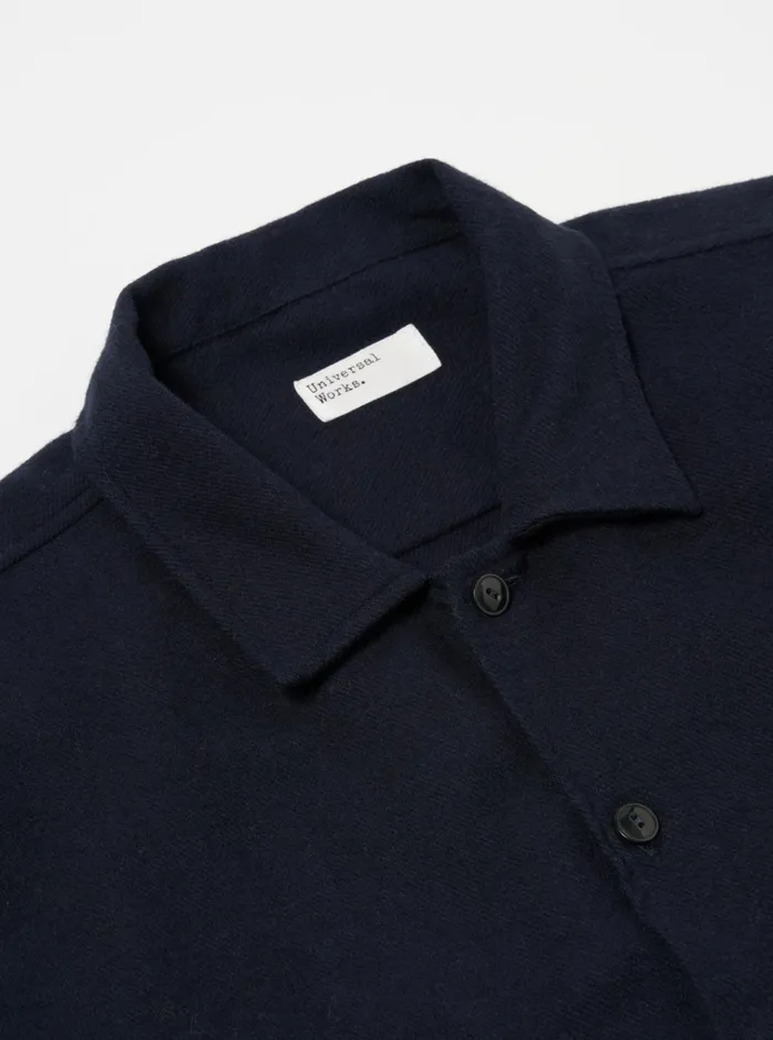 Overshirts Men Universal Works Universal Works LS Utility Shirt In Navy Alaska Cotton