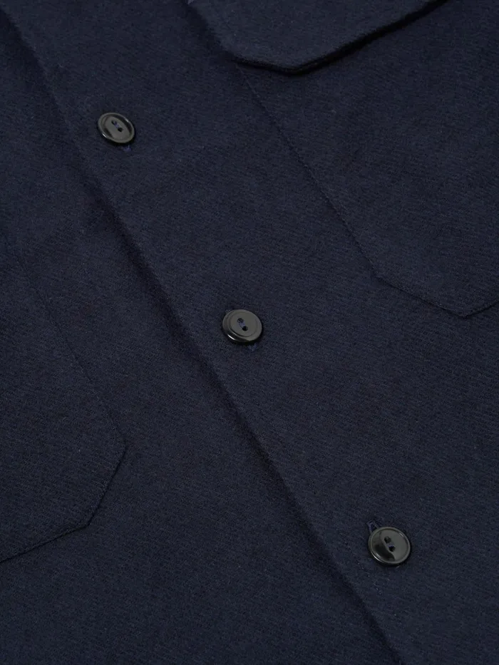 Overshirts Men Universal Works Universal Works LS Utility Shirt In Navy Alaska Cotton