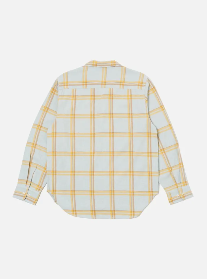 Overshirts Men Universal Works Universal Works Work Shirt In Blue Slub Twill Check