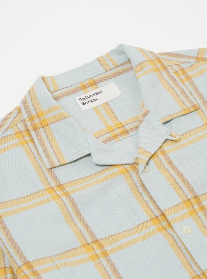 Overshirts Men Universal Works Universal Works Work Shirt In Blue Slub Twill Check