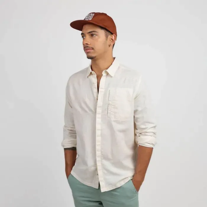 Oxbow Shirt Men Shirt Clinen 8211 Vanilla
