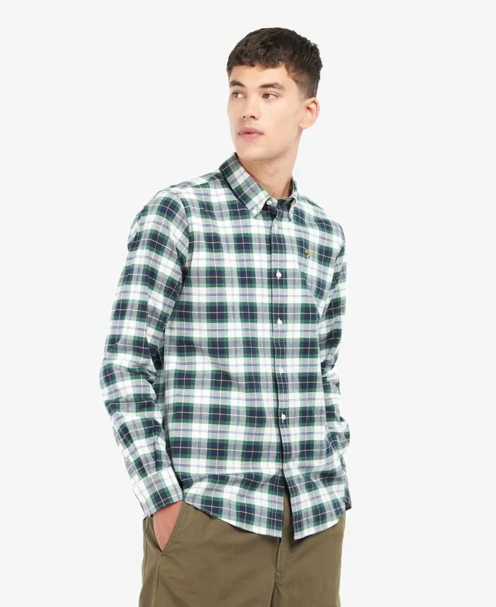 Oxbridge Tartan Tailored Shirt Ivy Tartan Men Barbour Shirts