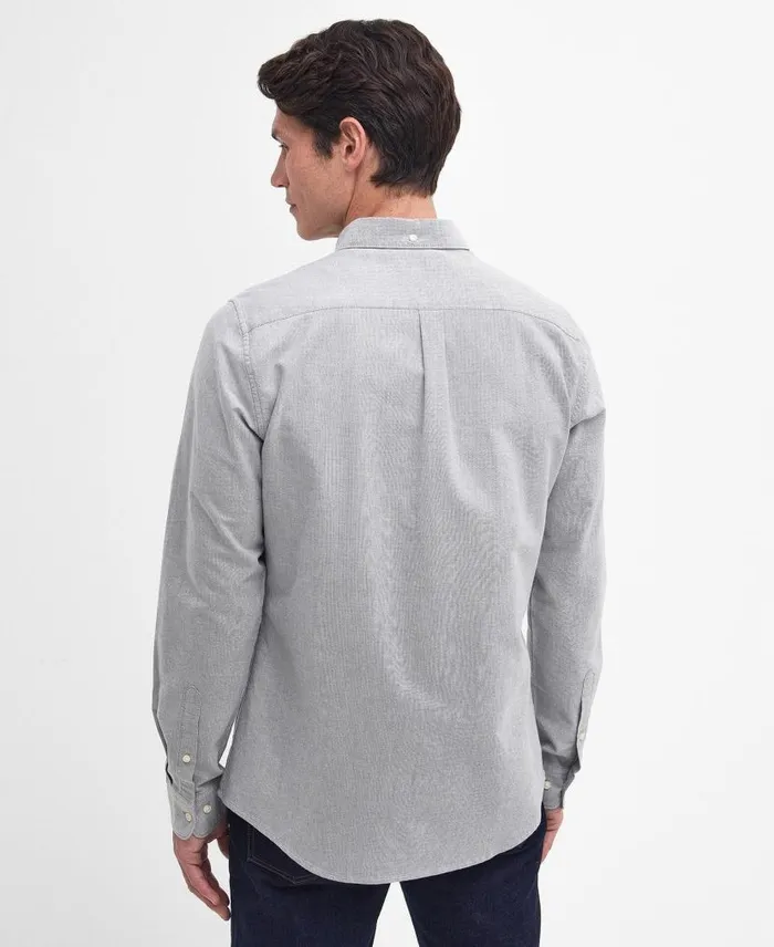 Oxford Tailored LongSleeved Shirt Pale Sage Men Barbour Shirts