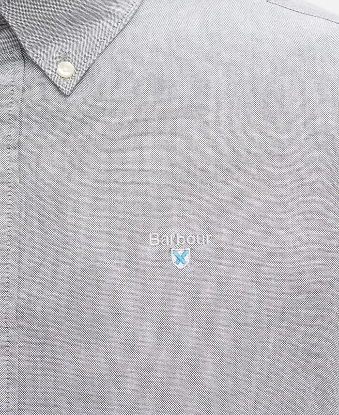Oxford Tailored LongSleeved Shirt Pale Sage Men Barbour Shirts
