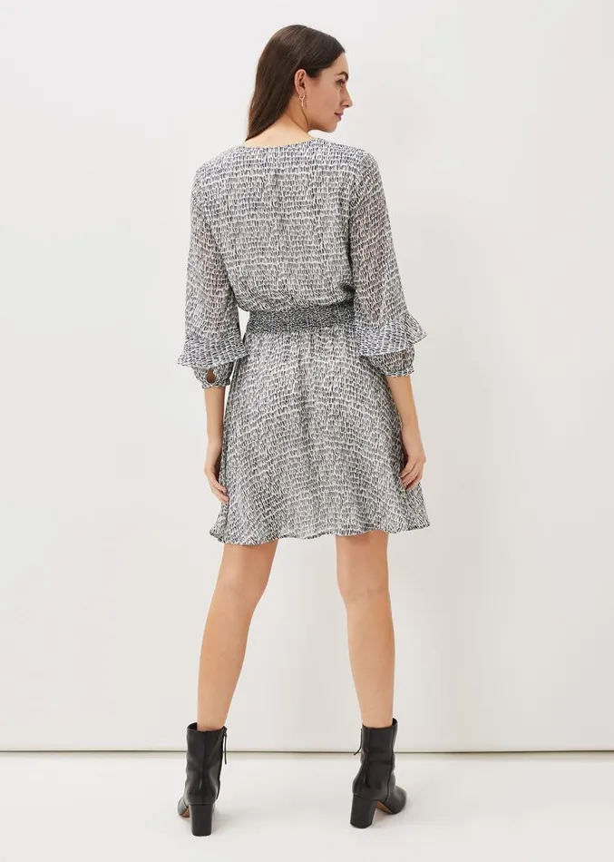 Paige Abstract Print Dress Navyivory Women Phase Eight Dresses