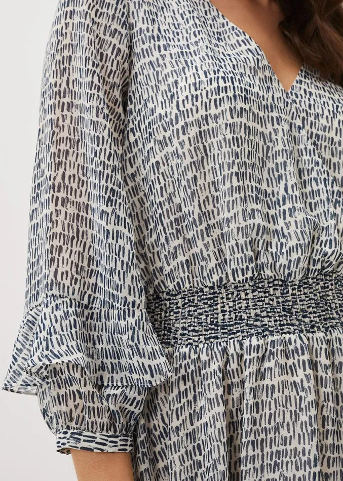 Paige Abstract Print Dress Navyivory Women Phase Eight Dresses