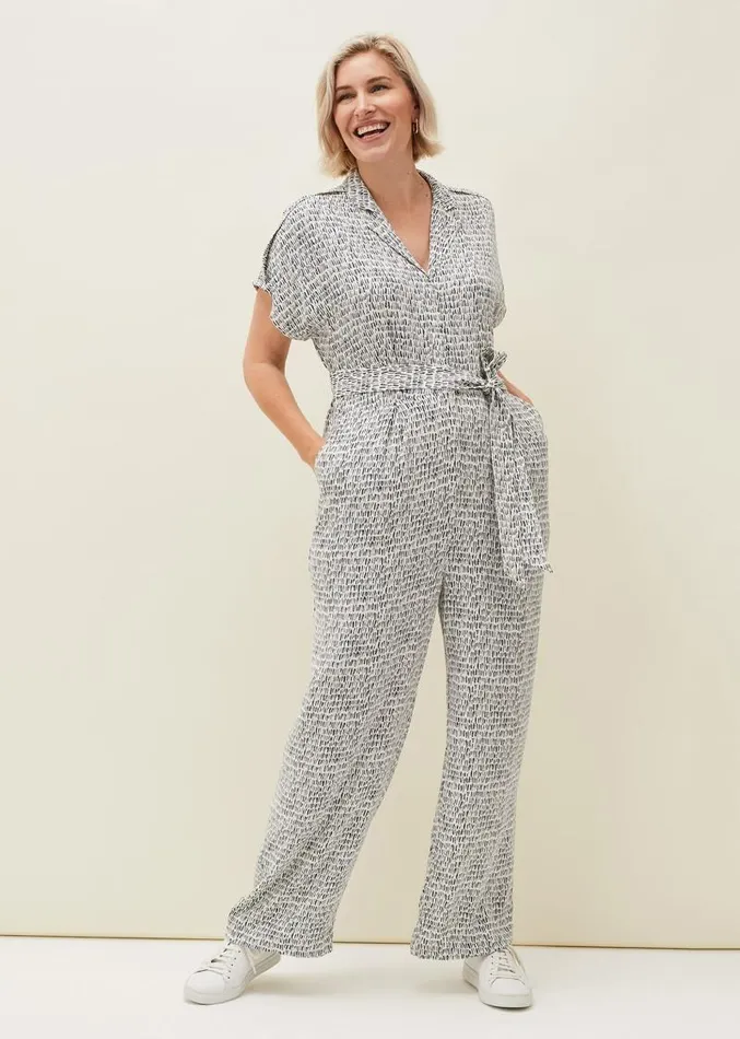 Paige Abstract Print Jumpsuit Navyivory Women Phase Eight Dresses