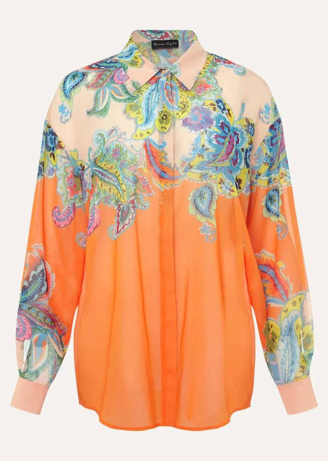 Paisley Placement Shirt Orange Women Phase Eight Shirts and Blouses