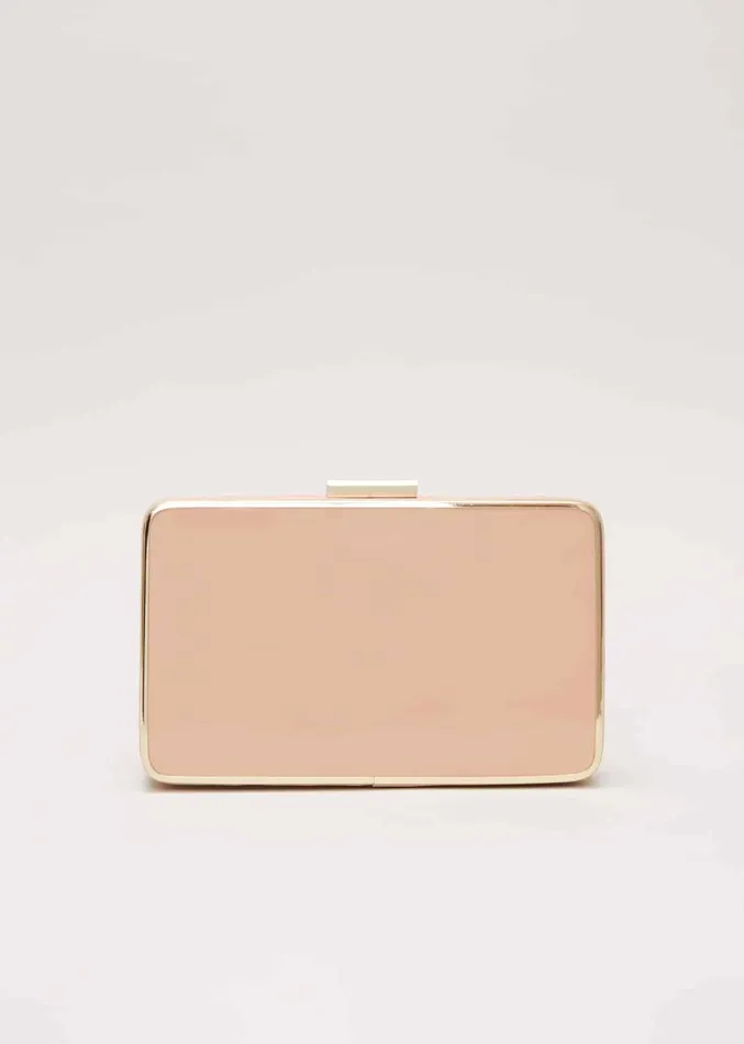 Patent Box Clutch Pale Pink Women Phase Eight Bags and Clutches