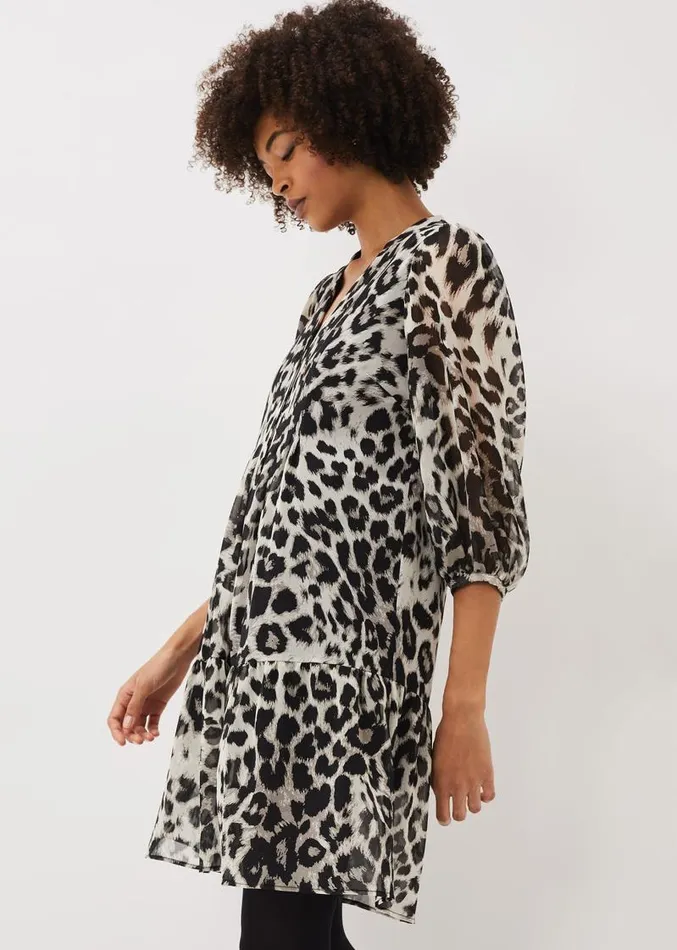 Penele Leopard Print Swing Dress Blackmulti Women Phase Eight Dresses
