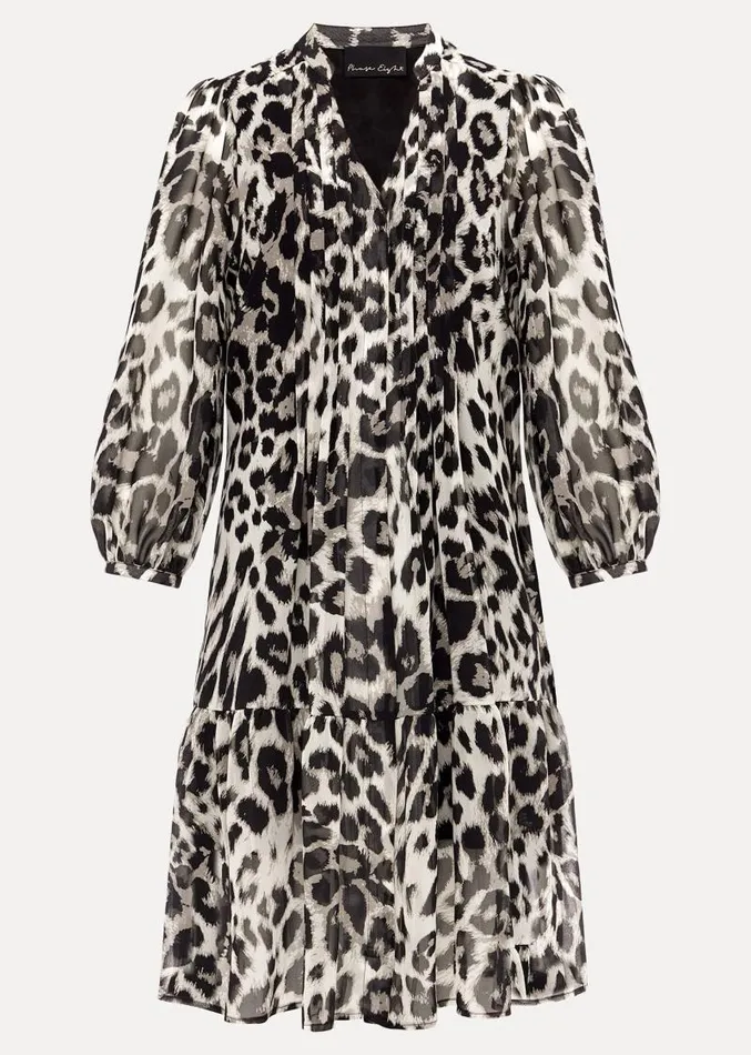 Penele Leopard Print Swing Dress Blackmulti Women Phase Eight Dresses