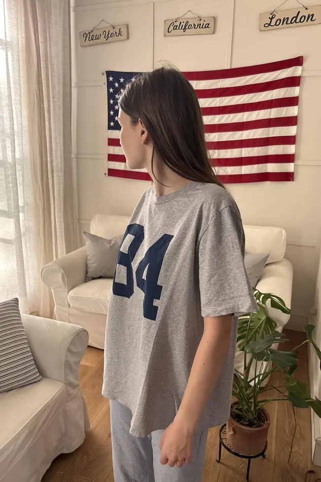 Penelope 84 Top Heather Grey Women Brandy Melville Tops