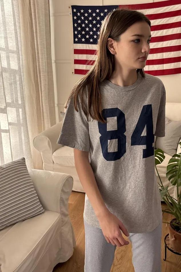 Penelope 84 Top Heather Grey Women Brandy Melville Tops