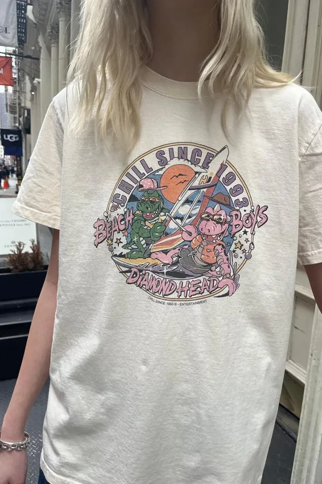 Penelope Chill Since Beach Boys Top Ivory Women Brandy Melville Graphics