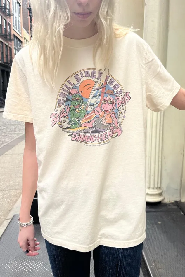 Penelope Chill Since Beach Boys Top Ivory Women Brandy Melville Graphics