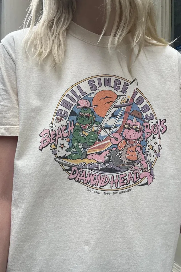 Penelope Chill Since Beach Boys Top Ivory Women Brandy Melville Graphics