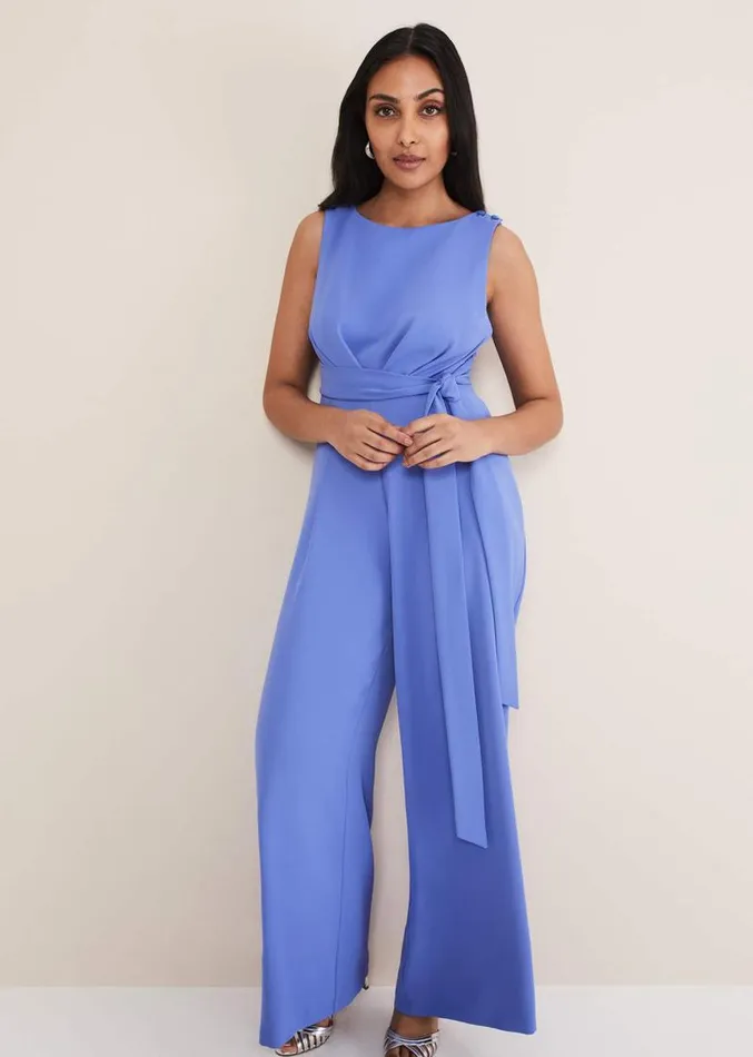Petite Elaina Blue Wide Leg Jumpsuit Foxglove Blue Women Phase Eight Dresses Petite Elaina Blue Wide Leg Jumpsuit Foxglove Blue Women Phase Eight Dresses