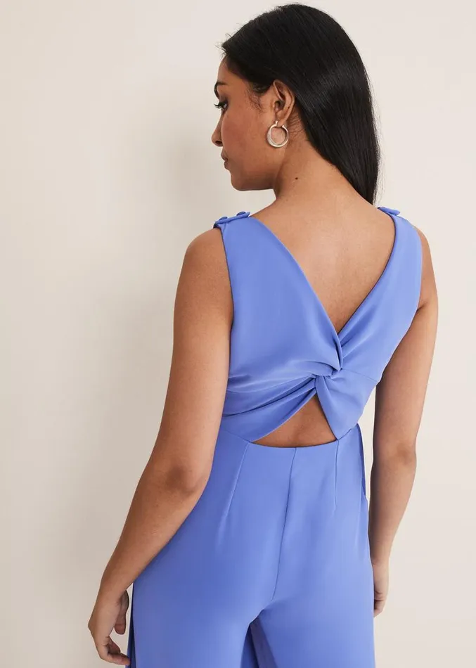 Petite Elaina Blue Wide Leg Jumpsuit Foxglove Blue Women Phase Eight Dresses Petite Elaina Blue Wide Leg Jumpsuit Foxglove Blue Women Phase Eight Dresses