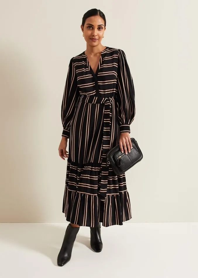 Petite Laura Midaxi Dress Blackmulti Women Phase Eight Dresses