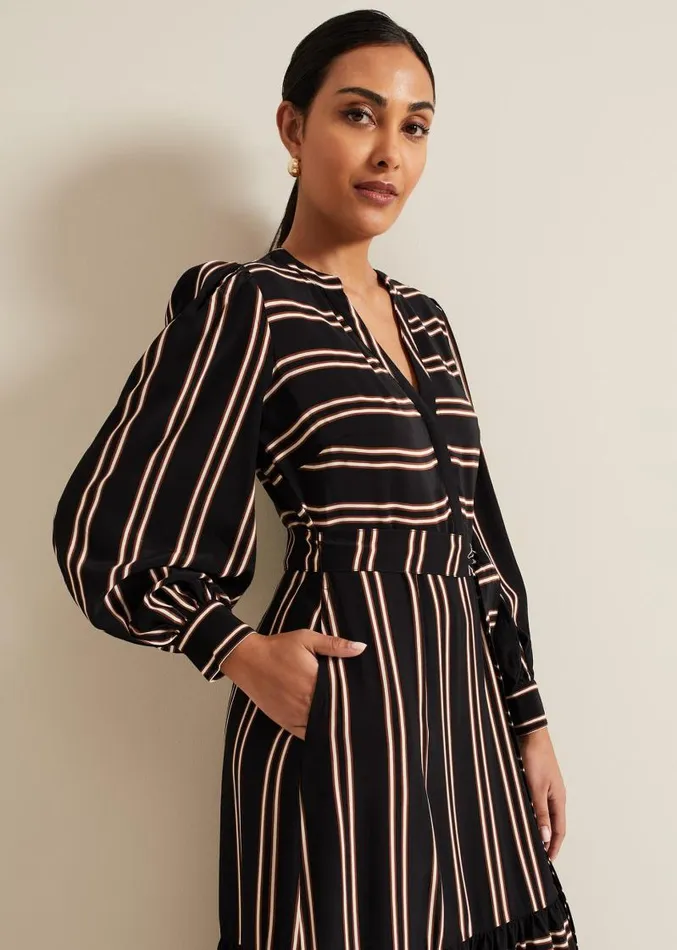 Petite Laura Midaxi Dress Blackmulti Women Phase Eight Dresses