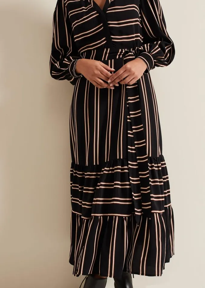 Petite Laura Midaxi Dress Blackmulti Women Phase Eight Dresses