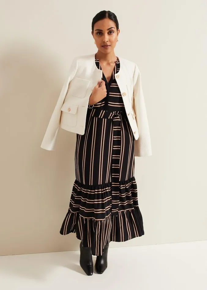 Petite Laura Midaxi Dress Blackmulti Women Phase Eight Dresses