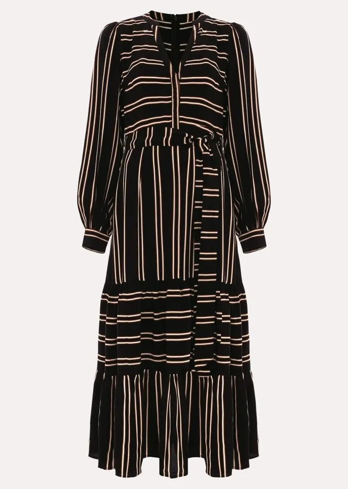 Petite Laura Midaxi Dress Blackmulti Women Phase Eight Dresses