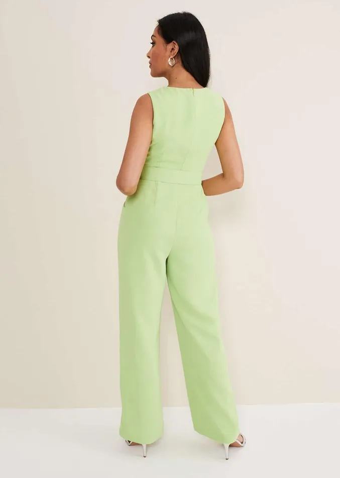 Petite Lissia Green Wide Leg Jumpsuit Apple Green Women Phase Eight Dresses