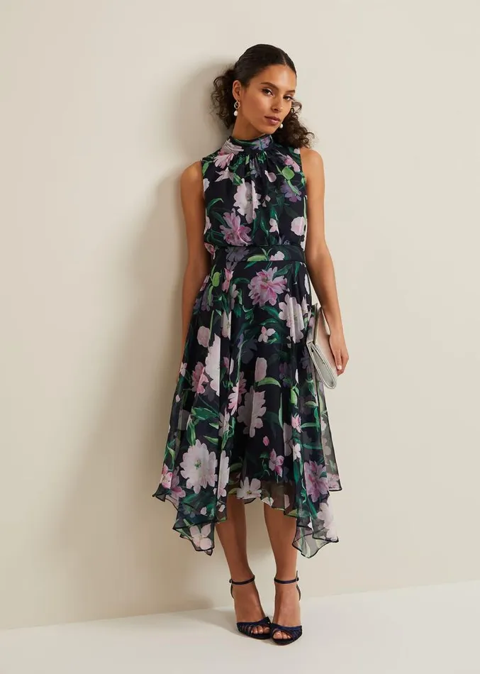 Petite Lucinda Floral Dress Multicoloured Women Phase Eight Dresses