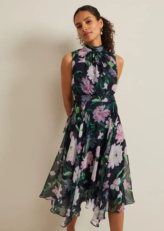 Petite Lucinda Floral Dress Multicoloured Women Phase Eight Dresses