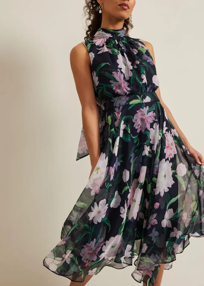 Petite Lucinda Floral Dress Multicoloured Women Phase Eight Dresses