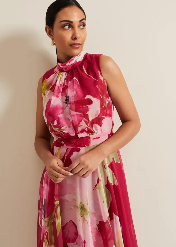 Petite Lucinda Floral Dress Multicoloured Women Phase Eight Dresses