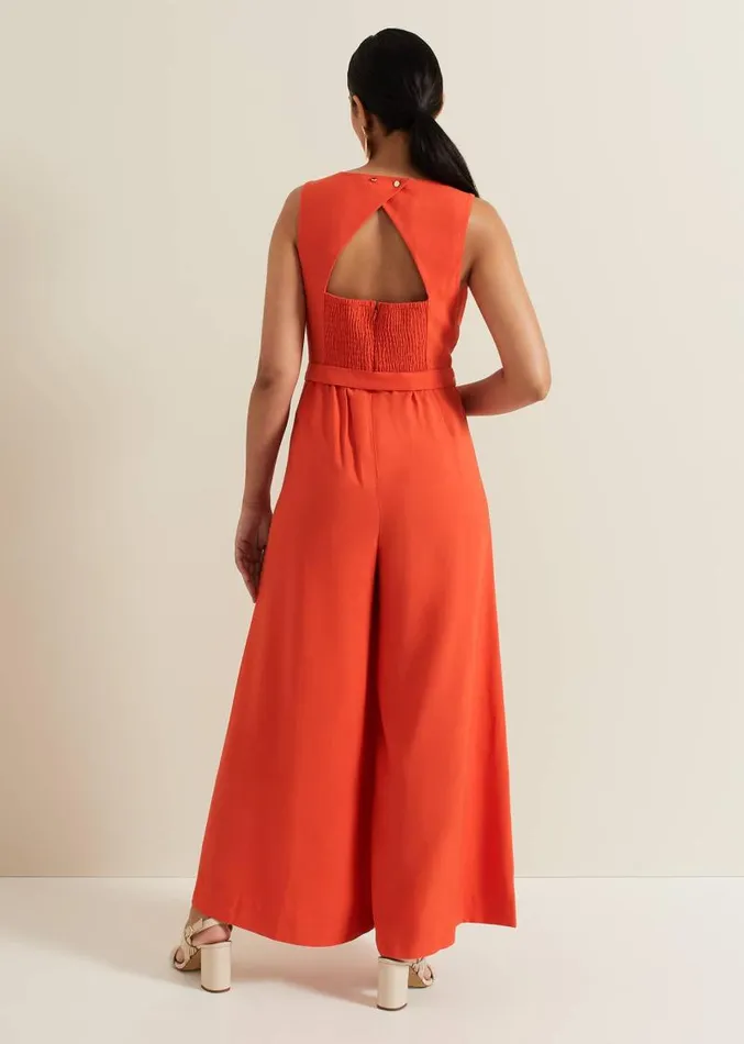 Petite Marta Red Culotte Jumpsuit Red Women Phase Eight Jumpsuits