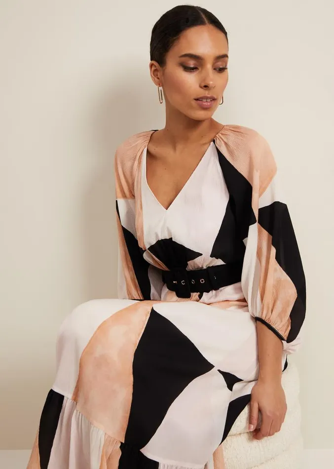 Petite Sophia Colour Block Belted Dress Multicoloured Women Phase Eight Dresses Petite Sophia Colour Block Belted Dress Multicoloured Women Phase Eight Dresses