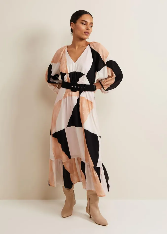 Petite Sophia Colour Block Belted Dress Multicoloured Women Phase Eight Dresses Petite Sophia Colour Block Belted Dress Multicoloured Women Phase Eight Dresses