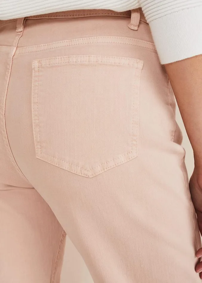 Petra Raw Hem Straight Leg Jean Pink Women Phase Eight Trousers
