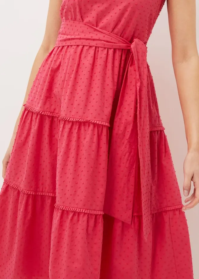 Peyton Cotton Dobby Midi Dress Hot Pink Women Phase Eight Dresses