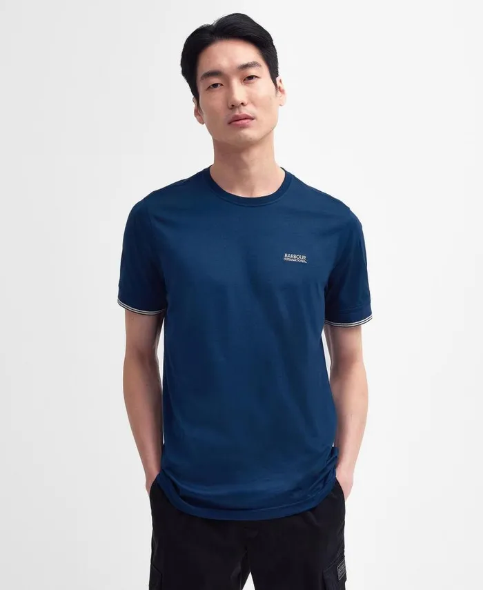 Philip Tipped TShirt Peach Nectar Men Barbour TShirts