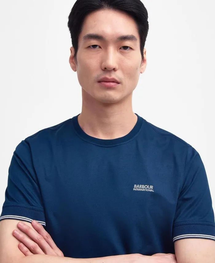 Philip Tipped TShirt Peach Nectar Men Barbour TShirts