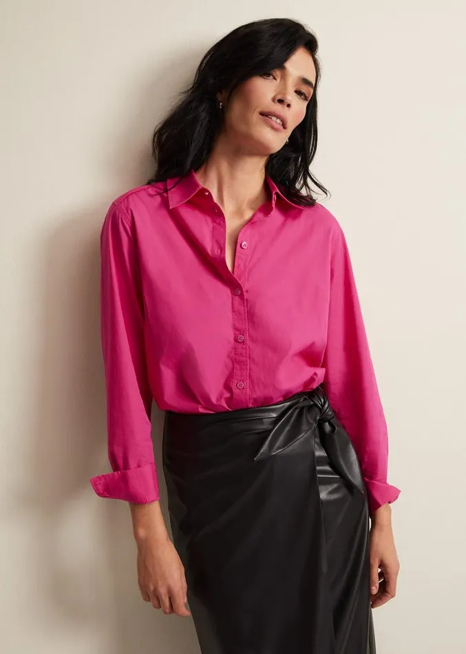 Pink Cotton Shirt Pink Women Phase Eight Shirts and Blouses