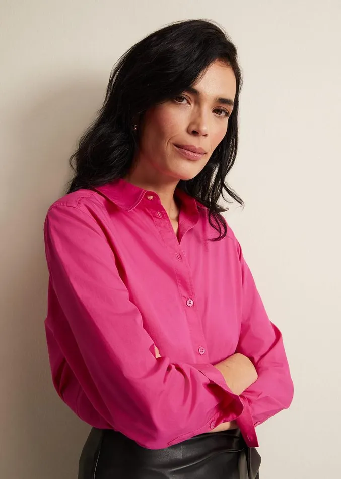 Pink Cotton Shirt Pink Women Phase Eight Shirts and Blouses