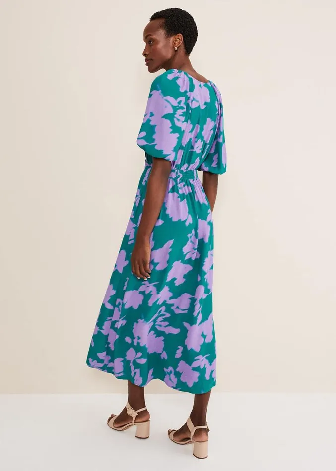 Pippa Midi Dress Greenpurple Women Phase Eight Dresses