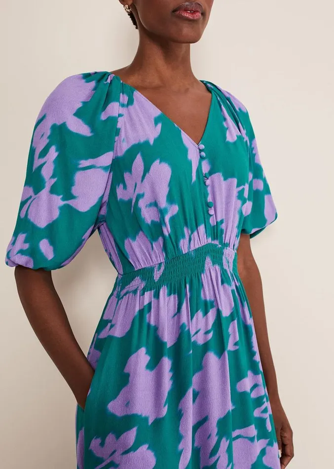 Pippa Midi Dress Greenpurple Women Phase Eight Dresses