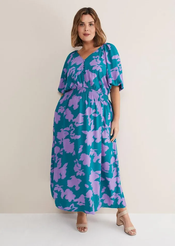 Pippa Midi Dress Greenpurple Women Phase Eight Dresses