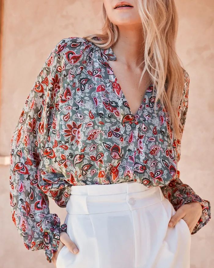 Polin Et Moi Amoebas Malila Blouse Eucalyptus Women Blouses And Shirts